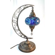 Mosaic Table Lamp,Lamp Shade,Turkish Lamp,Moroccan Lamp,Crescent Lamp, Moon Lamp, Mosaic lamp, Accent Lamp, desk lamp, hand made