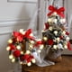 thumbnail image 5 of Paquete de árbol de Navidad gris de 45/60/90 cm, corona de flocado para colgar en la puerta, decoración de ambiente de escena de centro comercial de hotel, 5 of 5