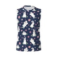 thumbnail image 6 of Lsque Rabbit And Flower Print Men's Cotton Blend Sleeveless Muscle Shirts (S-3XL)- Moisture Wicking, Odor Protection, UPF 30+,3X-Large, 6 of 8