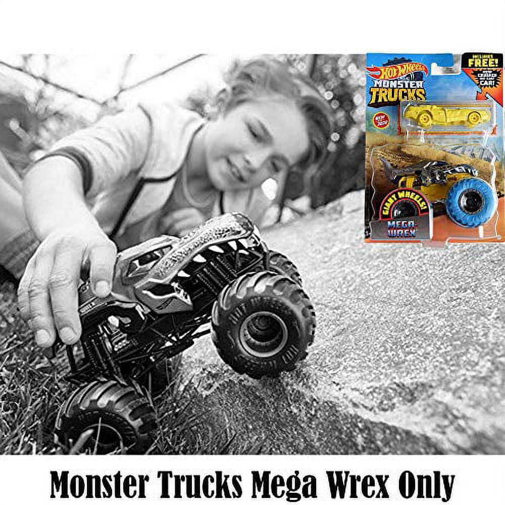 Hot Wheels Monster Trucks 2-Pack, 1:64 Scale Vehicle with Giant Wheels and Die-Cast Car