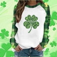 thumbnail image 4 of Wo-Fusoul Chandail de la Saint-Patrick pour Femmes, Coupe Ample Décontractée à Manches Longues Imprimé Col Rond, Vert, 4 of 5