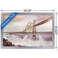 thumbnail image 3 of Roller Coaster Bridge Wall Poster, 14.725" x 22.375" Framed, 3 of 6