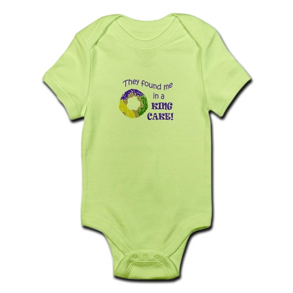CafePress - FOUND ME IN A KING CAKE Body Suit - Baby Light Bodysuit