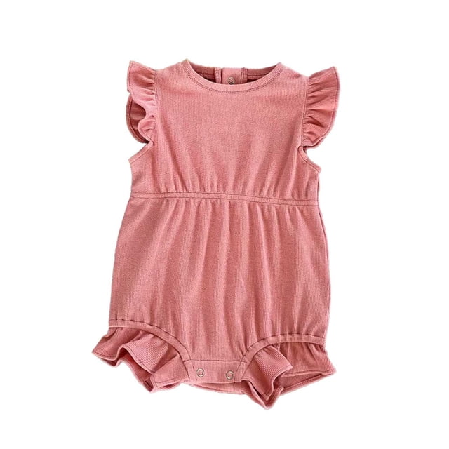 Combinaison Sans Manches pour Fille Vêtements d'Été 0 1 An