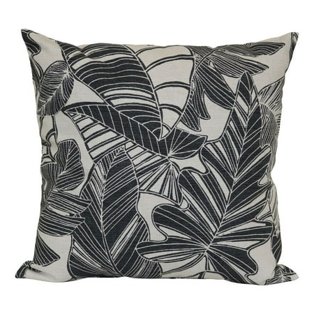 Mainstays 16 Palm Outdoor Throw Pillow Black White Walmart Com