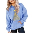 thumbnail image 2 of Teen Girls Sweatshirt Tops Cute Printed Long Sleeves Hoodies with Pocket Casual Crew Neck Fall Winter Pullover Tops Clothes Comfy Jumper School Warm Girl Sweatshirts, 2 of 3