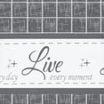 thumbnail image 4 of PowerSellerUSA Live, Laugh, Love 3-Piece Kitchen Curtains and Valance Set, Premium Buffalo Plaid Curtains, Gingham Tier Pair and Valance, Stunning Farmhouse Kitchen Decor, 58" W x 36" L, Gray, 4 of 4