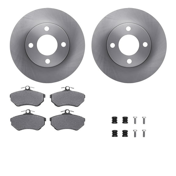 Dynamic Friction Company Front Brake Rotors with 5000 Advanced Brake Pads includes Hardware 6512-73103