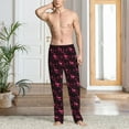 thumbnail image 6 of Lsque Vintage Psychedelic Print Men's Pajama Pants, Lounge Pant - Comfortable Home Wear,Elastic Waistband, Stylish Design-Large, 6 of 9