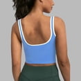 thumbnail image 5 of Cropped Tank Tops for Women High Impact Push Up Racerback Sleeveless Contrast Binding Workout Yoga Gym Tanks, 5 of 7