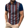 thumbnail image 2 of Fnnxeal Mens Polo Shirts, Collared Casual Striped Big and Tall Shirt Summer Wine Polo Shirts for Men Size 3XL, 2 of 5