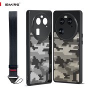 IBMRS For oppo find x6/x6 pro case, Translucent Matte Back Slim Shockproof Phone Cover (Camo Black)