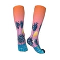 thumbnail image 4 of Bingfone Compression Socks For Women And Men Long Socks For Running Athletic Cycling Nurse-Beach With Palm Trees, 4 of 9