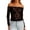 Black, variant on Women Western Tops Crew Neck Loose Fit Leisure Ladies Solid Color Tee Long Sleeve Off Shoulder Lace Hollow-out Slim Base Layer Tops Summer Clothes (Coffee,XL)