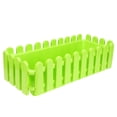 thumbnail image 2 of Rectangular Plastic Fence Flower Pots Green Plants Potted Succulent Planting Pot, 2 of 9