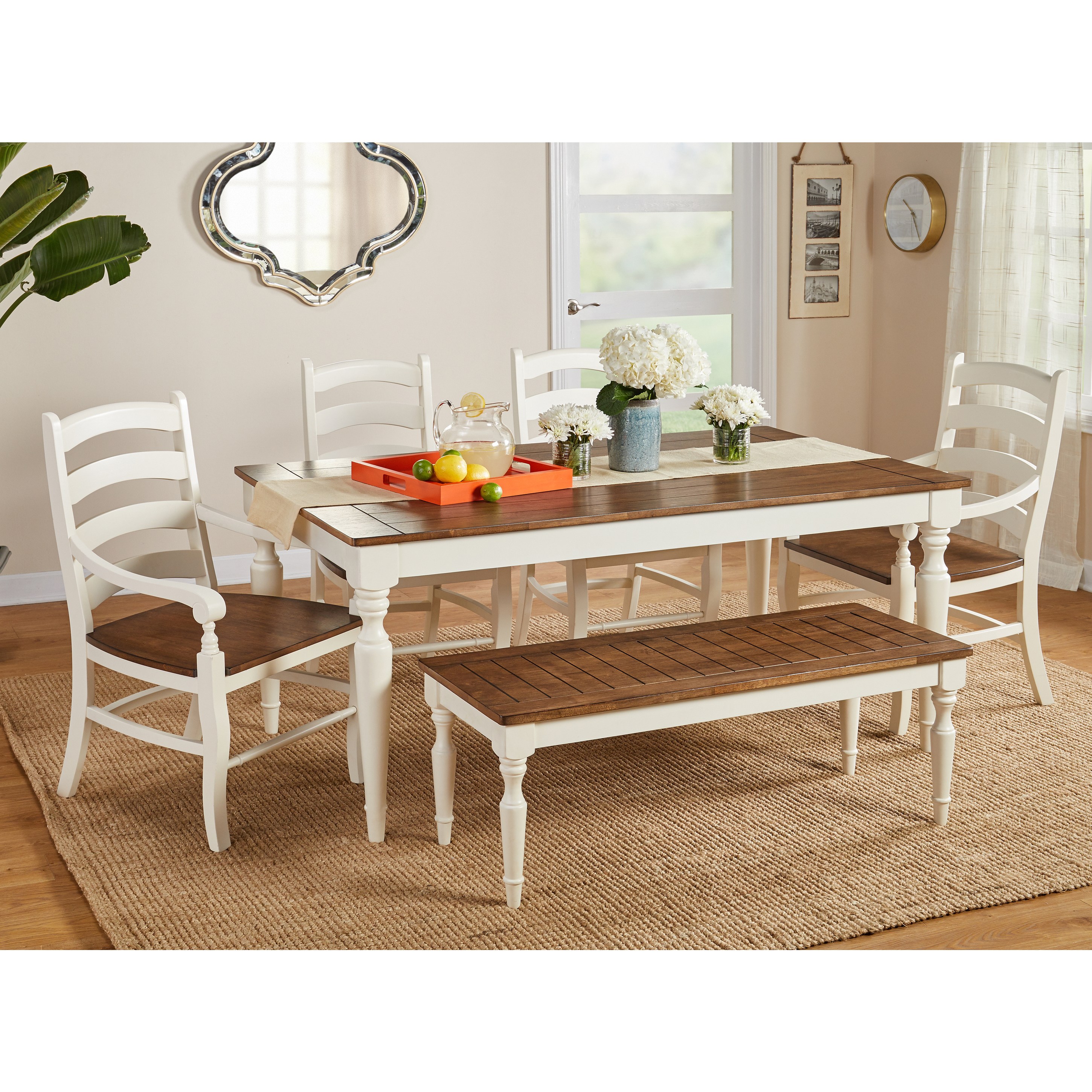 Simple Living Midland 6Piece Dining Set with Bench