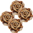 thumbnail image 1 of 4 Pcs Boutons Vintage pour Porte d'Armoire, Poignées de Tiroir, Poignée, Boutons d'Armoire en Forme de Fleur, 1 of 5