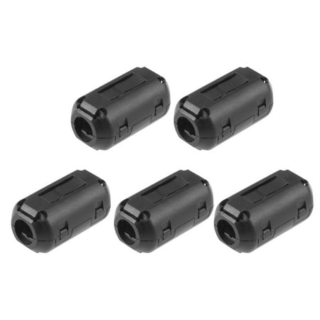 5 Pcs Black UF90B 9mm Dia Clip EMI RFI Noise Ferrite Core Filter
