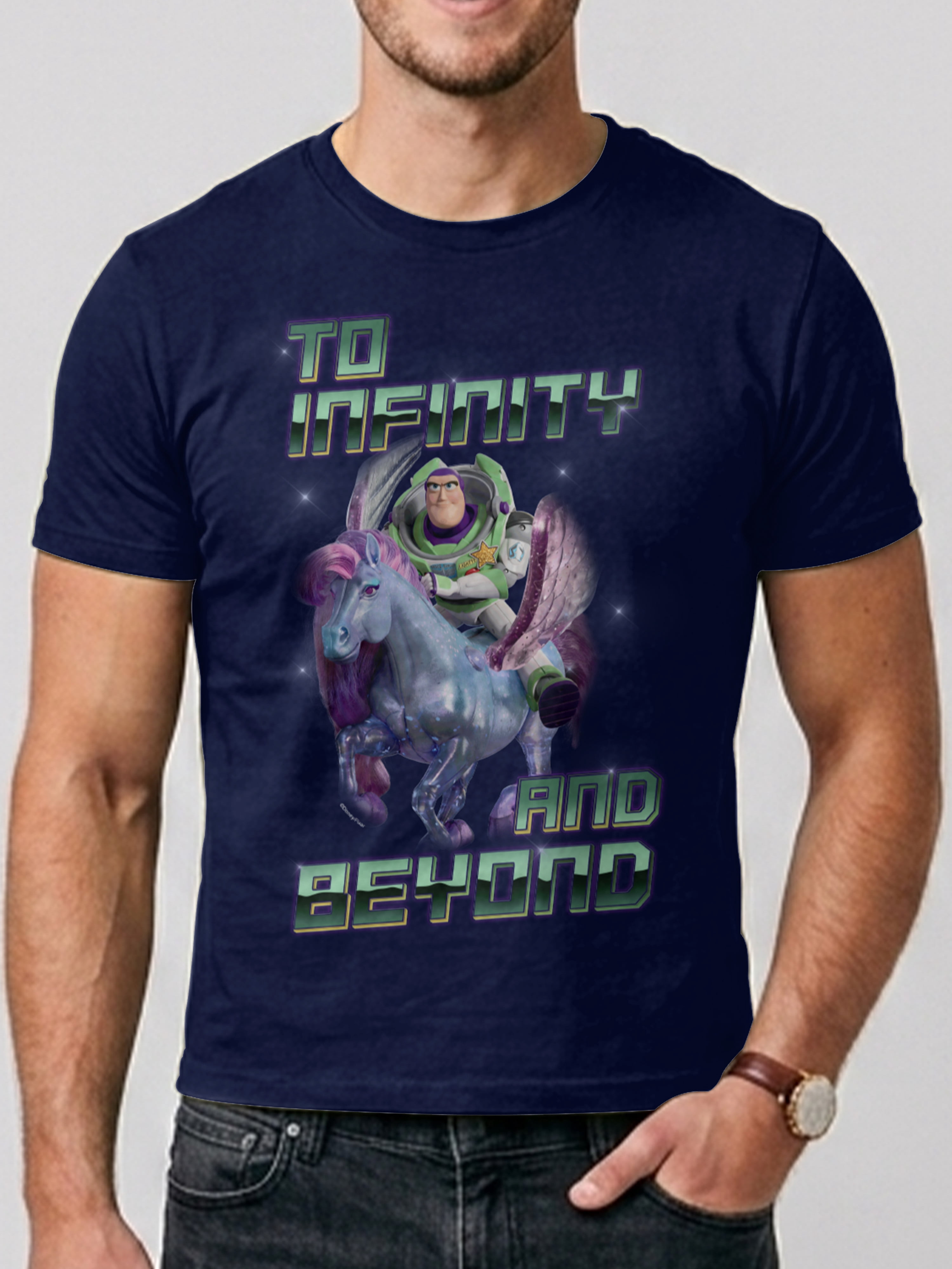 Toy Story's Buzz & Pegasus Men's & Big Men's Graphic Tee Shirt, Sizes S-3XL