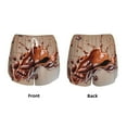 thumbnail image 5 of Lsque Coffee Beans Chocolate Splash Printed Women's Running Shorts with Liner Pockets,Elastic Quick Dry Workout Athletic Gym Yoga Shorts,Womens High Waist Shorts-Large, 5 of 9