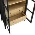 thumbnail image 6 of Modway Nolan Wood Tall Storage Display Cabinet in Black and Oak, 6 of 11
