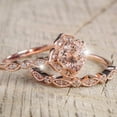 thumbnail image 4 of KDSJSXW Diamond Ring Flower Shape Rose Gold Ring Rhinestone Engagement Ring Wedding Ring Set Flower Rhinestone Ring Set Full Diamond Ring Size 5 10 Silver Wedding Band Women (Rose Gold,10), 4 of 6