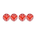 thumbnail image 2 of MasteelfCA 4 Pcs dés Translucides Rouges 18mm 6 Côtés pour Jeux Enseignement, 2 of 5