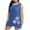 Blue, variant on Axiiglly Bathing Suit Cover Up for Women Floral Printed Beach Cover Ups Plus Size Summer Sleeveless Swimsuit Coverups Hollow Out Silde Split Swimwear Casual Bikini Vacation Oufits