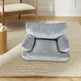 thumbnail image 4 of Grey Washable Pet Couch Bed For Cats And Small Dogs With Non Slip Bottom And Pu Leather Upholstery Raised Edges For Comfort And Support, 4 of 5