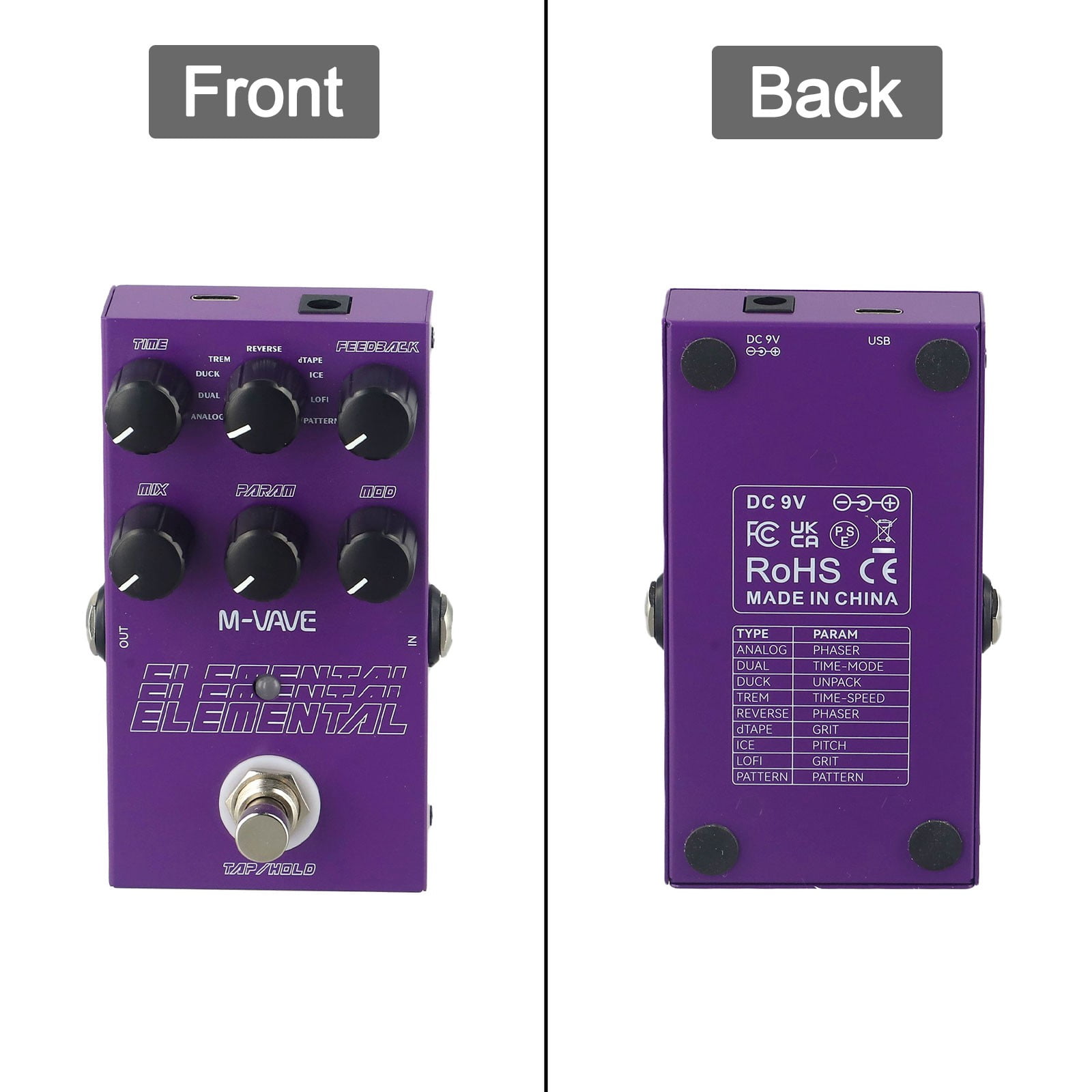 For M-vave Digital Delay Pedal 9Different Guitar Effect Supporr For TAP HOLDMode