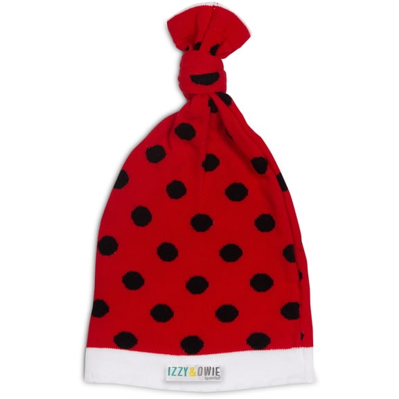 Pavilion Gift Company - Red and Black Polka Dot - One Size Fits All Baby Hat