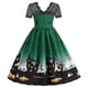 thumbnail image 3 of Vestido informal con cuello redondo y manga corta con estampado de moda de Halloween para mujer, 3 of 4