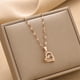 thumbnail image 3 of Colgante inteligente en oro rosa Collares de acero titanio Joyas de acero inoxidable Collar con estrella para mujer, 3 of 8