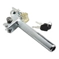 thumbnail image 1 of Flip seat post saddle straight tube with antitheft lock silver 155mm/95mm, 1 of 10