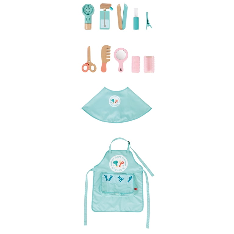 Hape Super Stylish Hair Salon Set, 15pc, Teal & Pink Toy Set