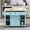 Mint Green, variant on HQZX Rolling Kitchen Island with Oak Flip,2 Drawer Storage Cart,Sliding Barn Door,52.2"L,Mint Green