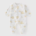 thumbnail image 2 of Kakishop Newborn Baby Footed Pajamas Cotton Infant Baby Snap Sleepers for Sleep and Play Footies 0-6 Months (Yellow,3-6 Months), 2 of 6