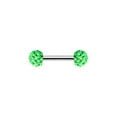 thumbnail image 3 of Pair of Nipple Rings Piercing Barbell w/ Ferido CZ Gem Ends - 9 Colors Available, 3 of 9
