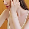 thumbnail image 4 of 1 Gold Set With Blue Diamond Ladies Family Simple BraceletThe Best Gift for A Loved One, 4 of 8