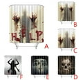thumbnail image 6 of 71 Inch x 71 Inch Halloween Shower Curtain Liner Window Curtains, Help Me with Bloody Hands for Halloween Decorations Theme Decor Props Bathroom, 6 of 10