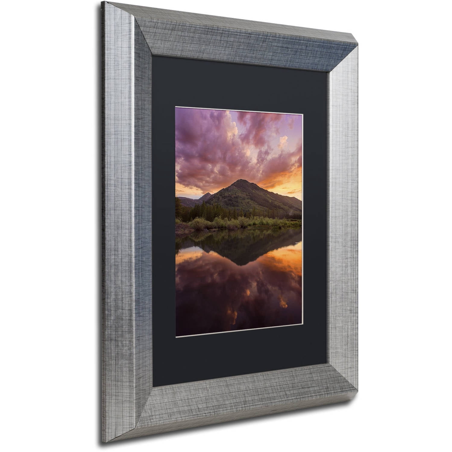 Trademark Fine Art "Glamor in the Sky" Canvas Art by Michael Blanchette Photography Black Matte, Silver Frame