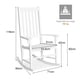 thumbnail image 3 of Mecedora de Exterior Costway de Madera de Acacia Sillón con Respaldo para Pórtico Jardín Césped Balcón Patio Blanco 84 x 71 x 116 cm, 3 of 10