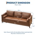 thumbnail image 2 of COZONY 81" Mid-Century Modern 3-Seater Faux Leather Sofa with Deep Seats, Stain-Resistant PU for Living Room, Apartment, Office,Brown, 2 of 9