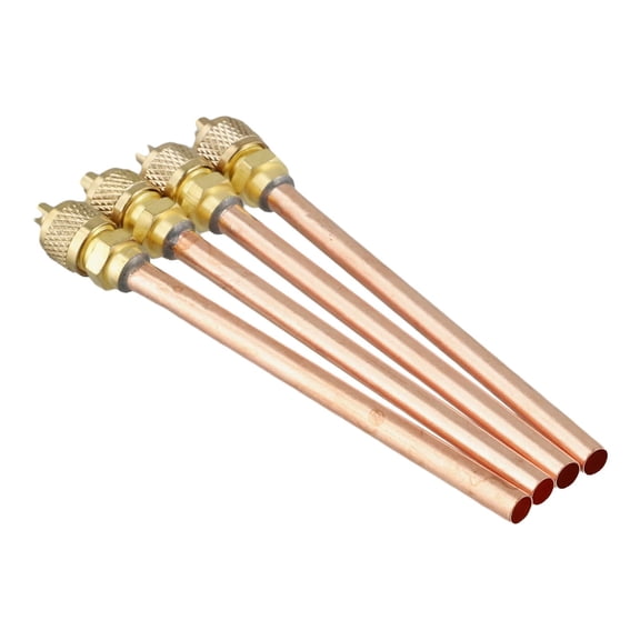 RANMEI 4 Pcs/Set Air Conditioner Refrigeration Access Valves Copper Tube Filling Parts 130*40*10 Mm For Refrigerators Air Conditioners