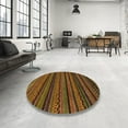 thumbnail image 4 of Ahgly Company Machine Washable Indoor Square Abstract Vermilion Red Area Rugs, 4' Square, 4 of 7