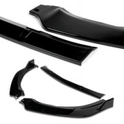 For 2010-2013 Mazda 3 MS-Style Painted Black Front Bumper Body Kit Spoiler Lip