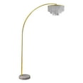 thumbnail image 2 of ORE International 86" Metal Floor Lamp with Marble Base in Silver Chrome, 2 of 5