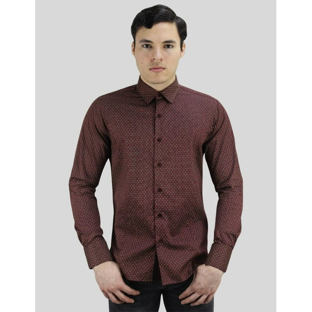 Camisa Formal Barabas Corte Slim Fit Manga Larga