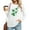 #051-White, variant on Craaazy St Patricks Day Shirts Women's Long Sleeve Round Neck Shamrock Tops Gifts
