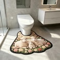 thumbnail image 5 of Roiihwy Cute Animals Toilet Rugs U Shaped Non Slip Bath Mats, 20x16 Inch Soft Absorbent Plant Bathroom Rugs, Contour Bath Rugs for Toilet Base Bathroom Shower Floor, 5 of 6